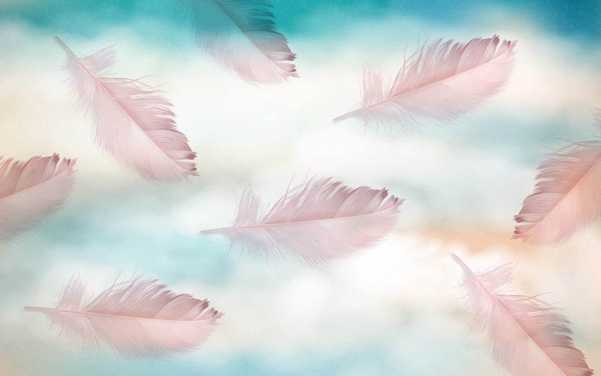 Воздушные перья в облаках